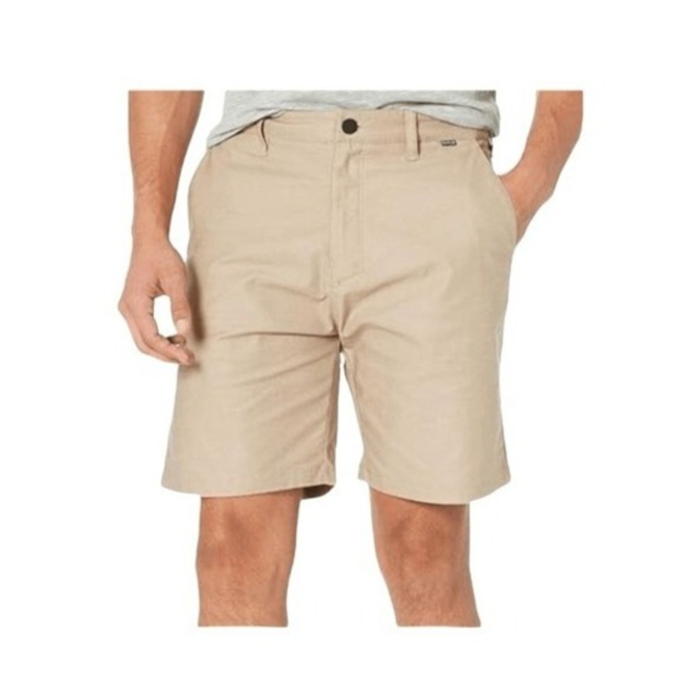 Hurley H2O-Dri Breathe 19" Walk Shorts Tan Khaki Quickdry Stretch Golf 34